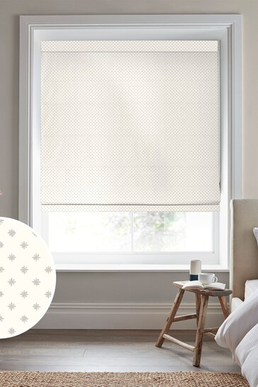 Laura Ashley Silver Louise Star Made To Measure Roman Blinds