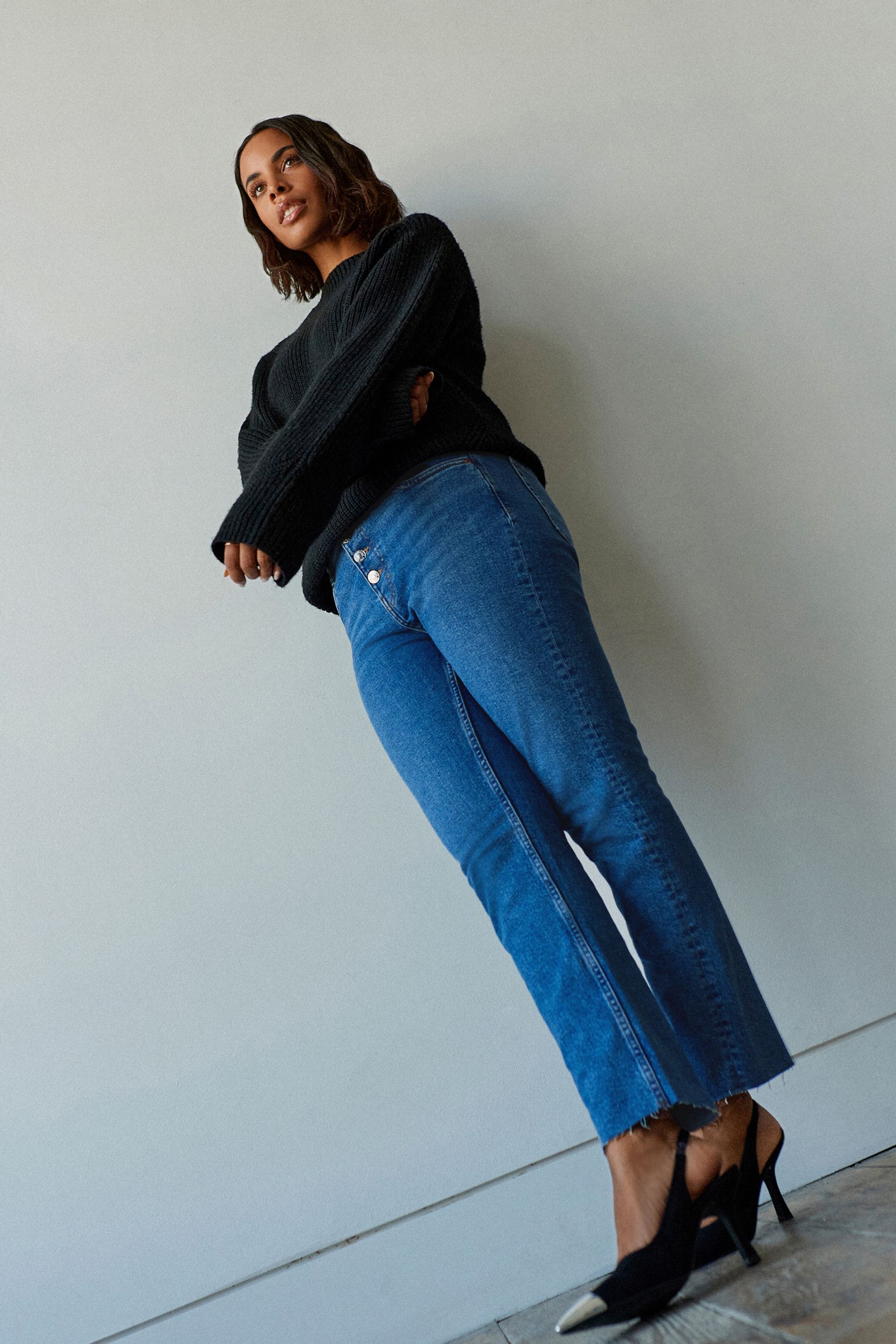 Buy Denim Dark Blue Comfort Stretch Straight Jeans from the Next