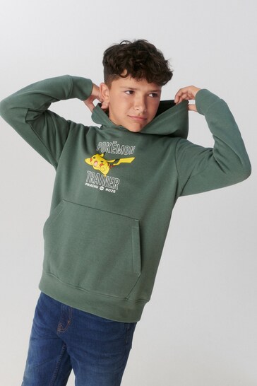 Buy Khaki Green Pokémon License Hoodie (4-16yrs) from the Next UK ...