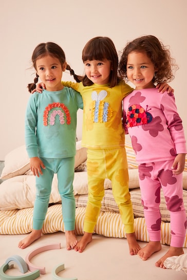 Multi Bright Character 3 Pack Long Sleeve Printed Pyjamas (9mths-8yrs)