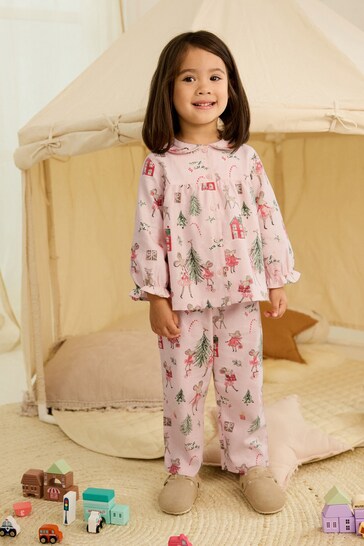 Pink Mouse Button Through Pyjamas (9mths-8yrs)