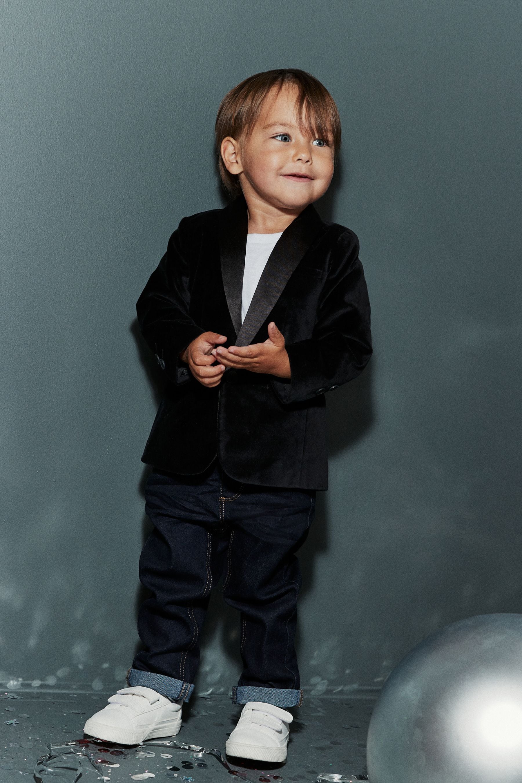 Boys black outlet velvet blazer