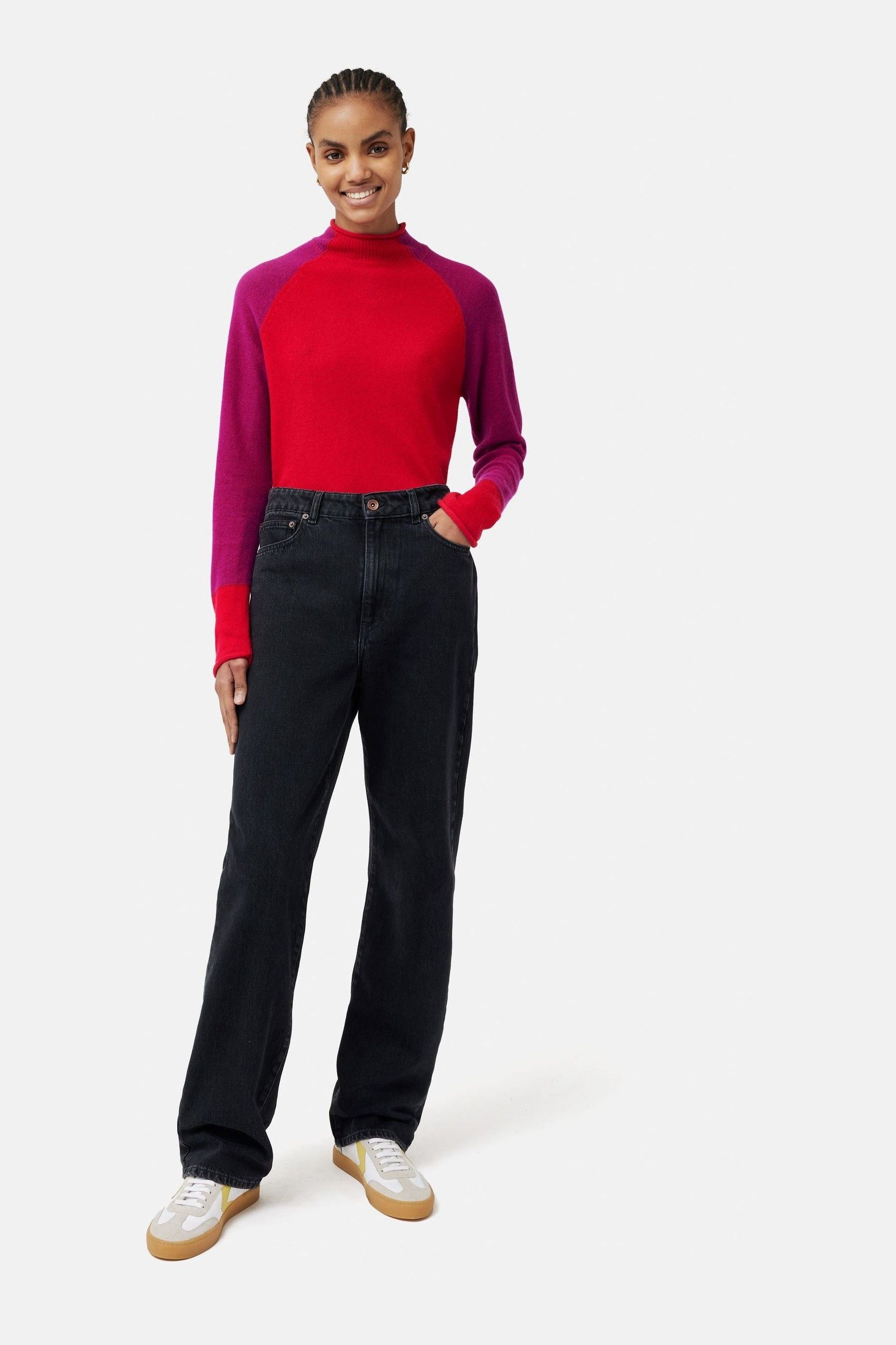 Jigsaw fleece online merino raglan jumper