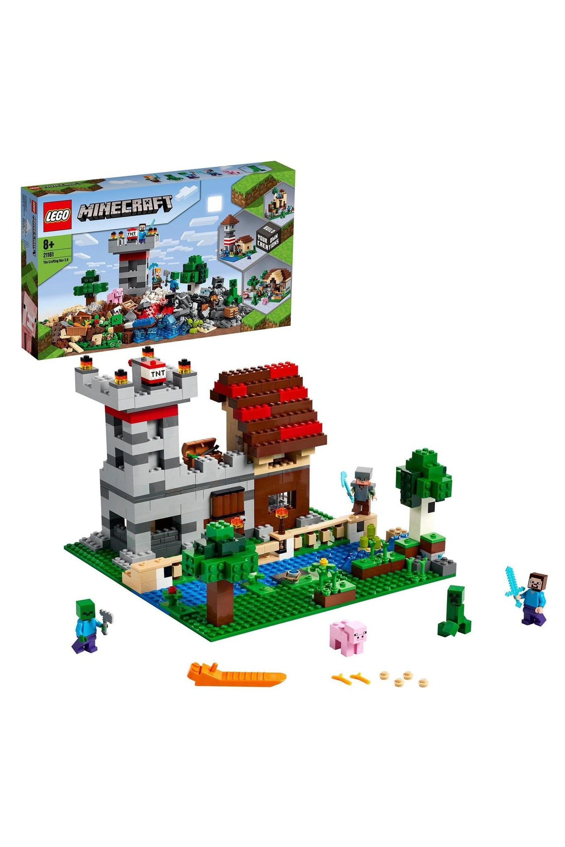 Buy LEGO Minecraft The Crafting Box 3.0 Fortress Farm Set 21161