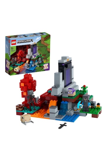 LEGO Minecraft The Ruined Portal Building Set for Kids 21172