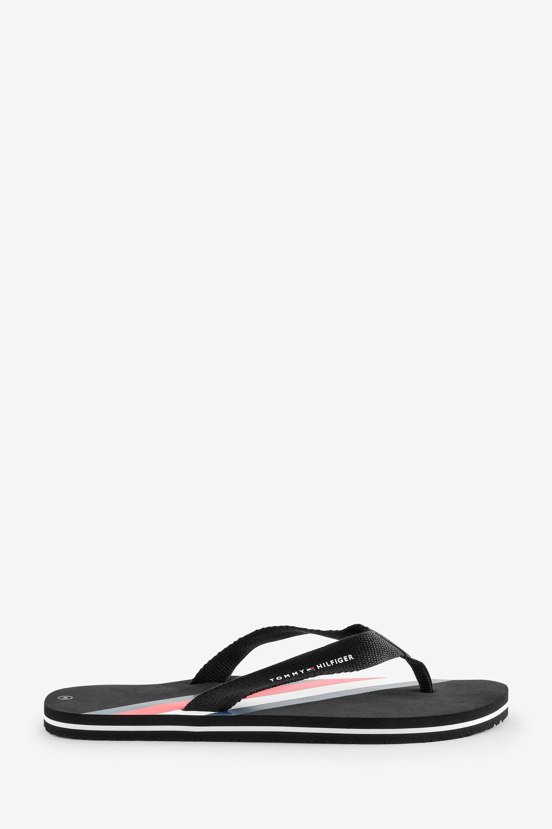 Buy Tommy Hilfiger Stripes Black Flip Flops from the Next UK