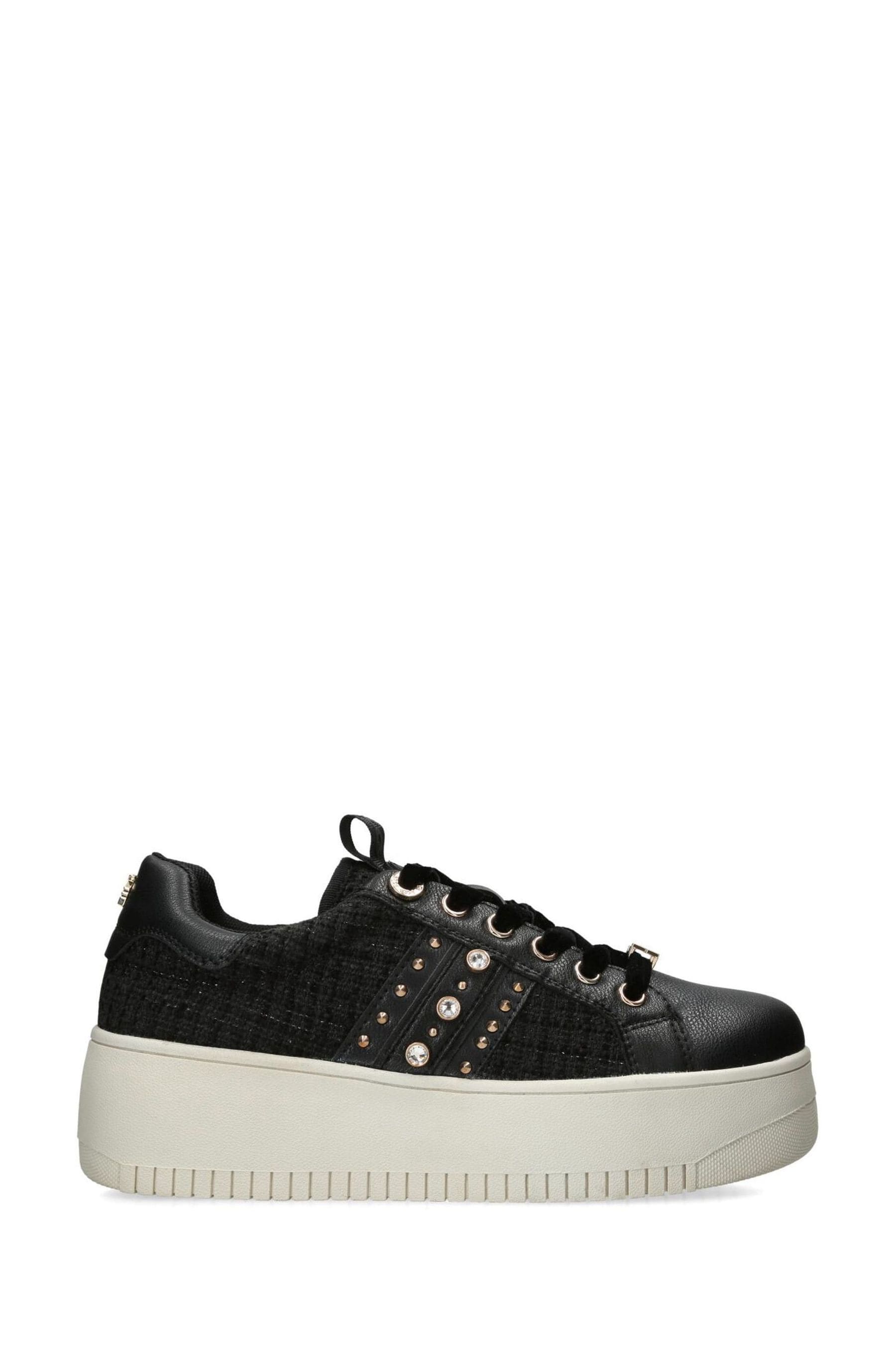 Kurt geiger black and on sale gold trainers