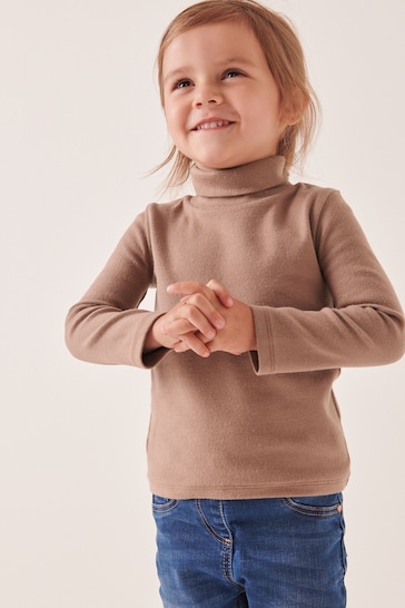 Brown Roll Neck Top (3mths-7yrs)