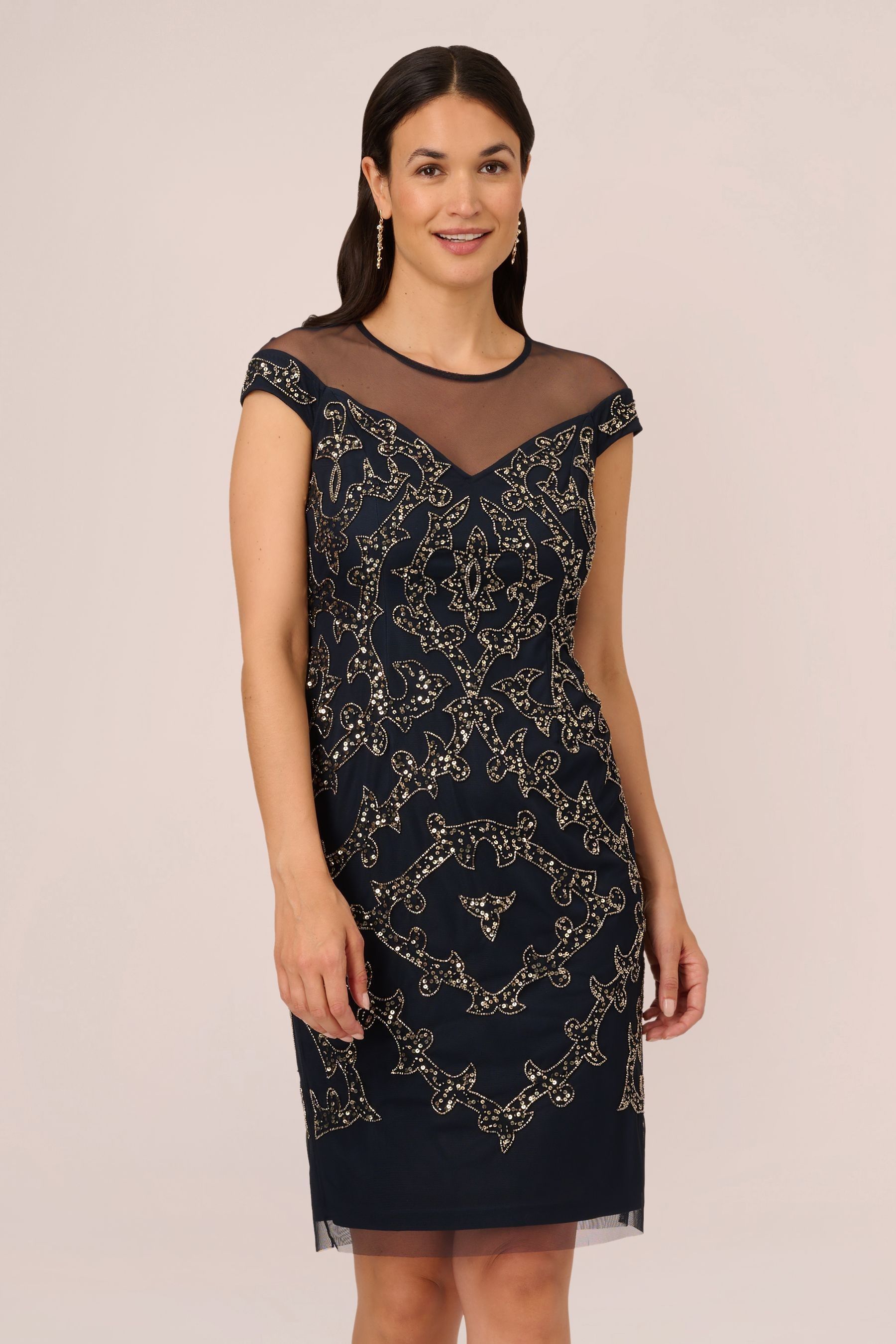 Adrianna papell online vine beaded gown