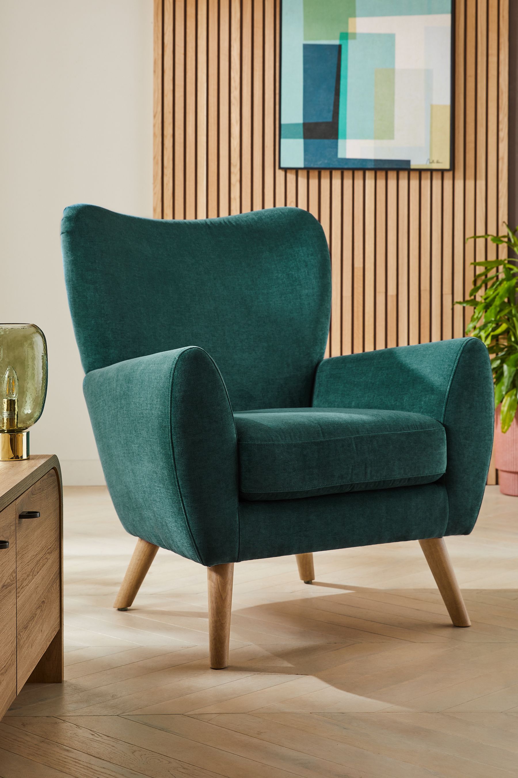 Blue armchair next sales