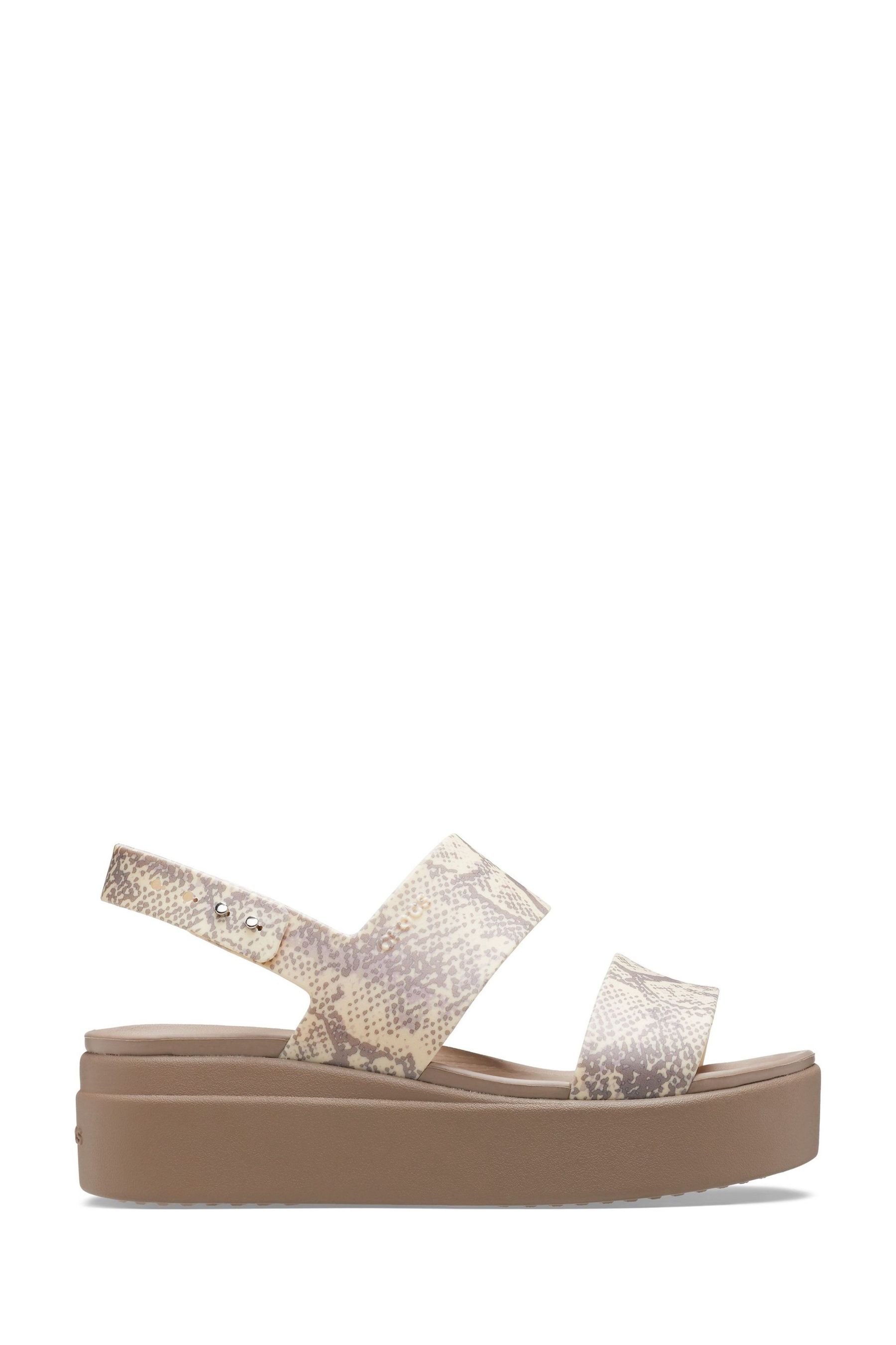 Buy Crocs Natural Brooklyn Snake Low Wedges from the Next UK