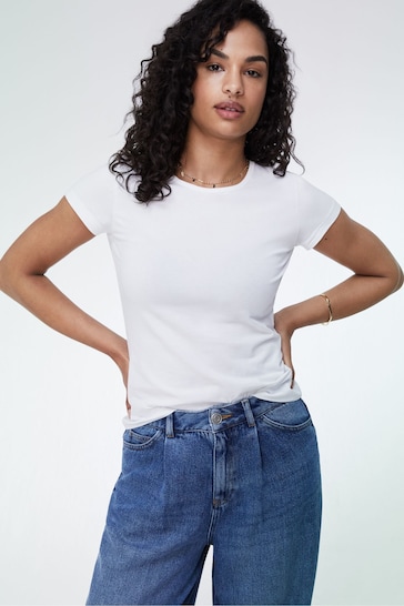 Buy Baukjen White Essentials Slim T-Shirt from the Next UK online shop