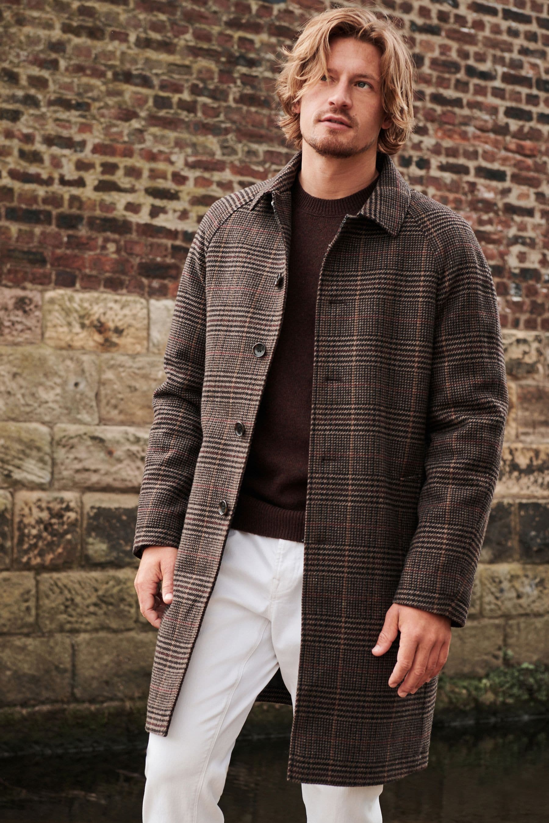 Mens plaid store car coat