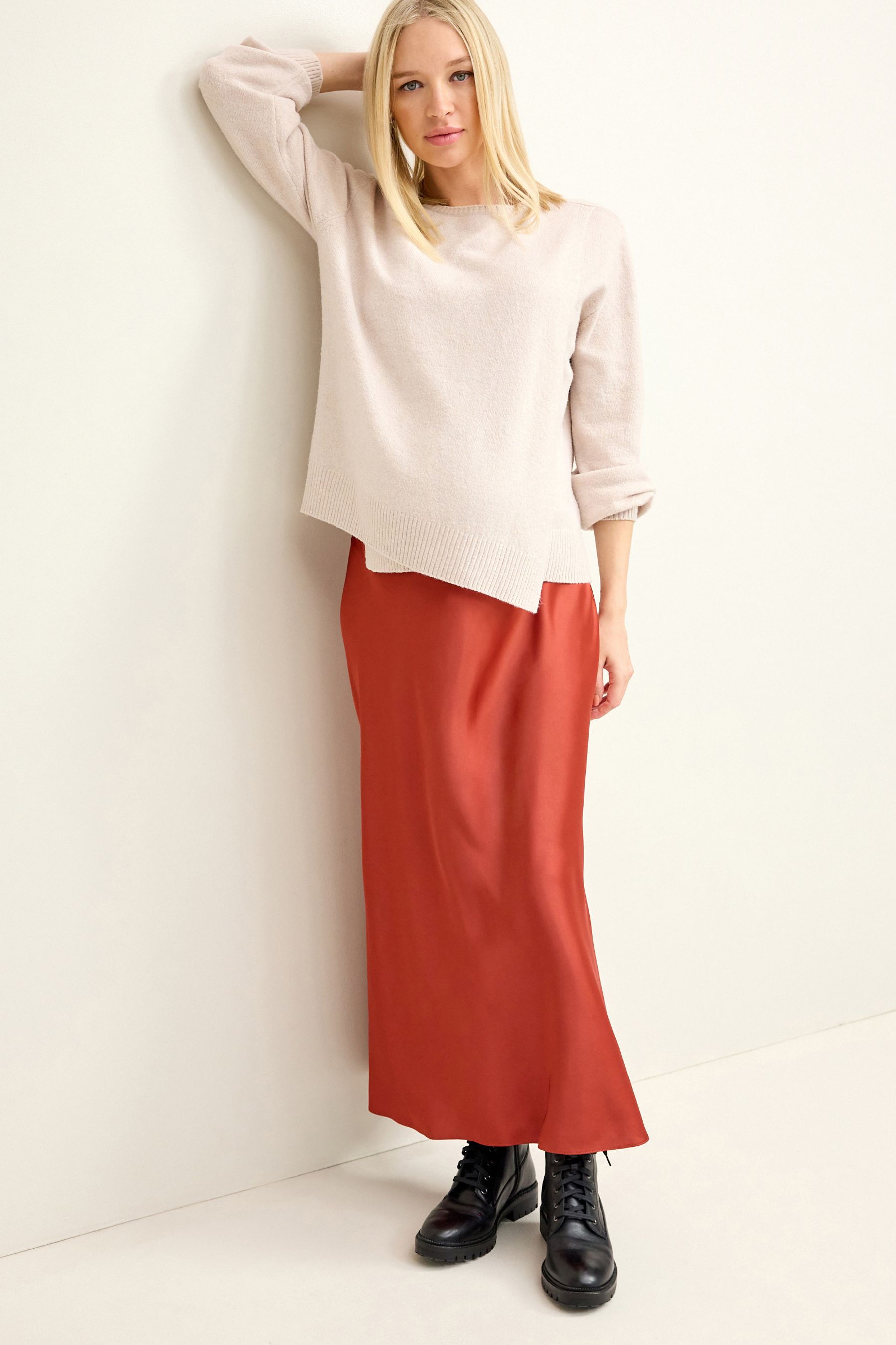 Maternity satin deals maxi skirt