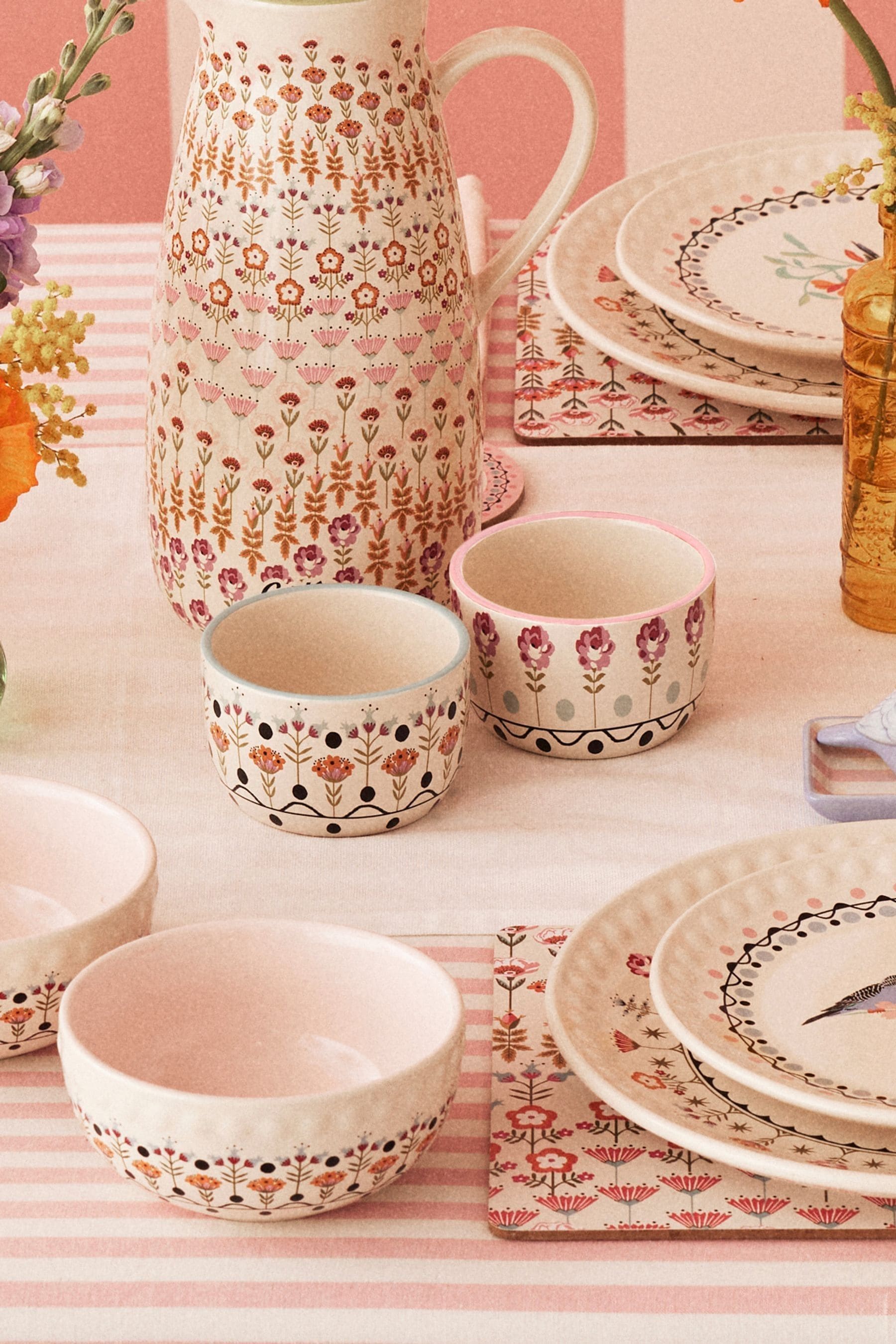 Buy Cath Kidston Set of 4 Cream Painted Table Ceramic Ramekins