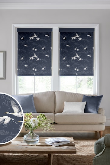 Laura Ashley Blue Animalia Made To Measure Roller Blind