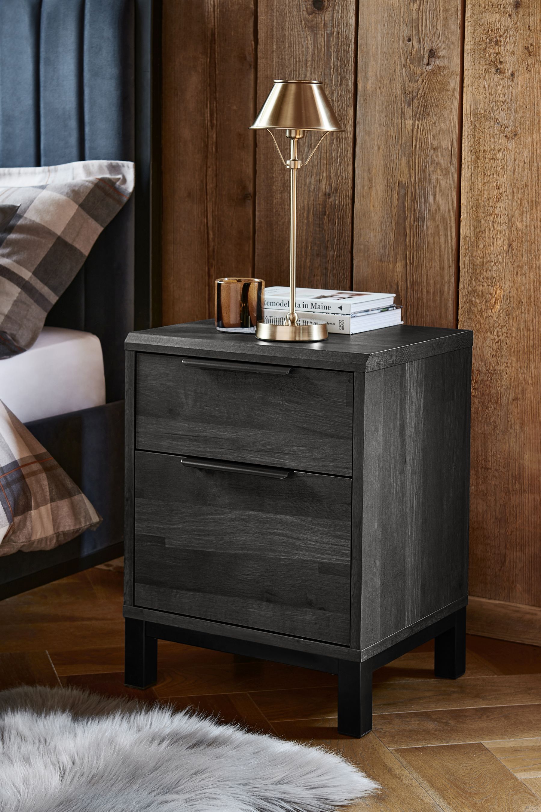 Black and grey clearance nightstand