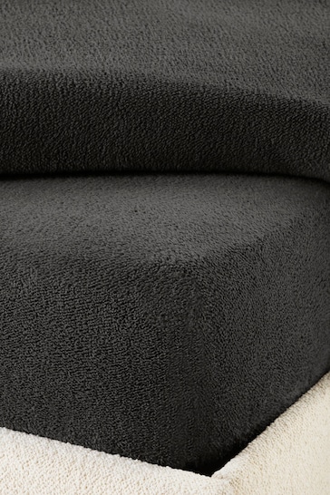 Buy Charcoal Grey Fleece Deep Fitted Sheet from the Next UK online shop