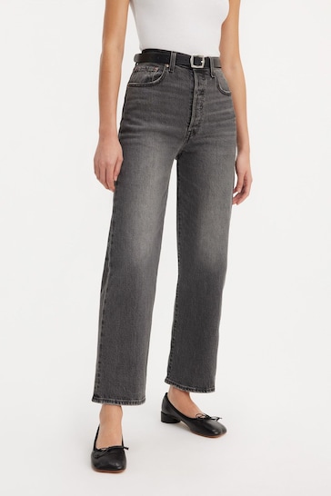 Levi's® Grey Ribcage Straight Ankle Jeans