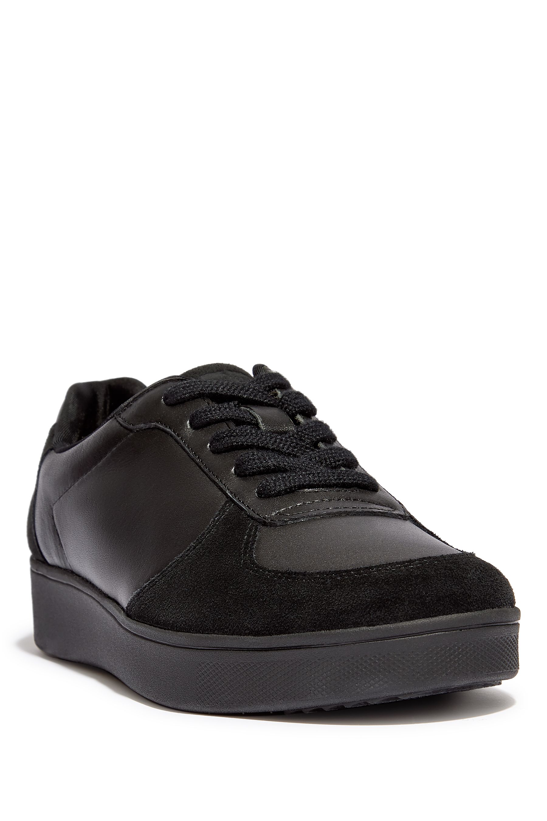 Buy FitFlop Rally Leather Suede Panel Black Sneakers from the Next