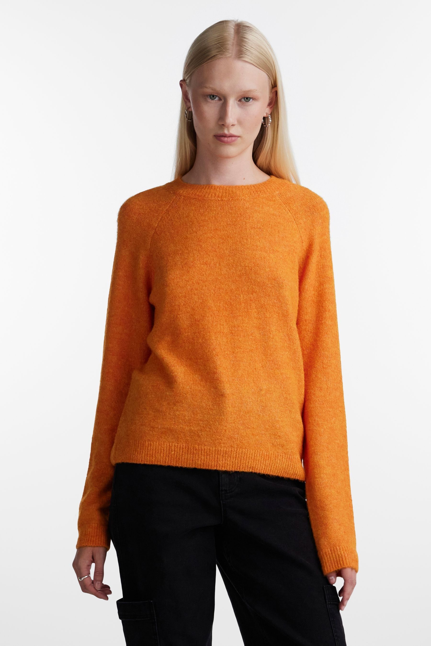 Buy PIECES Orange Crew Neck Soft Touch Jumper from the Next UK online shop