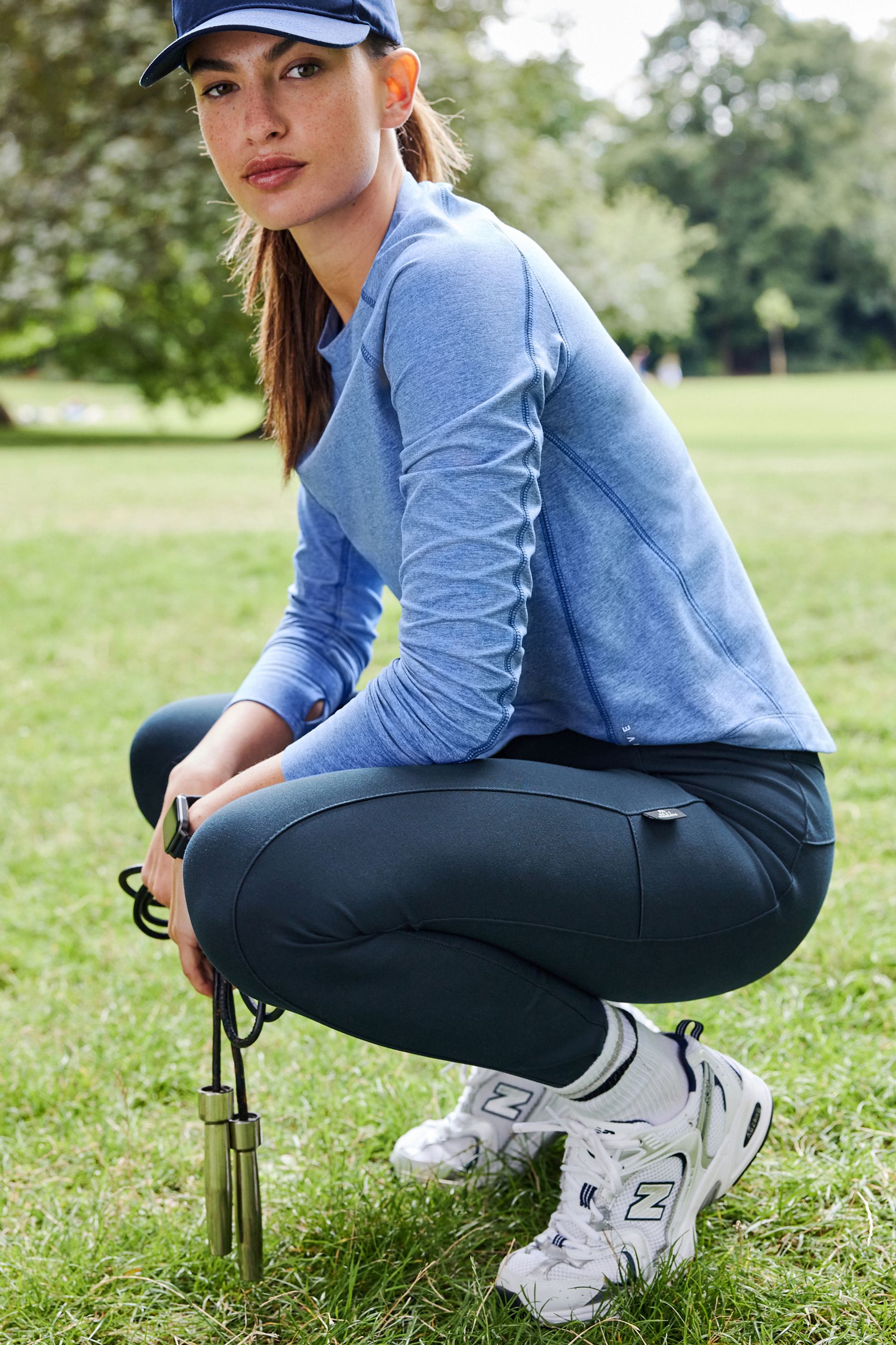 Fleece lined navy tights online