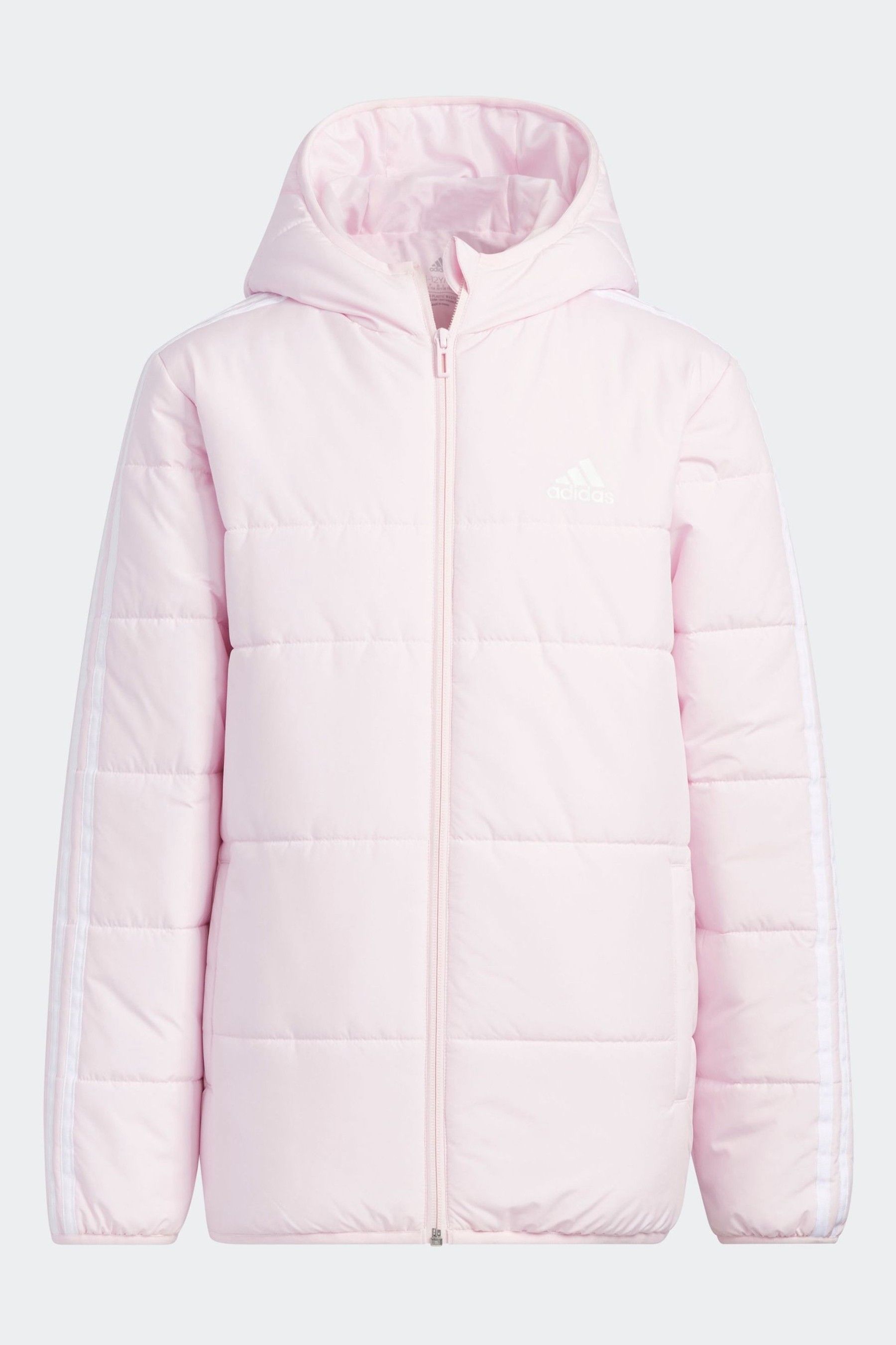 Buy adidas Pink 3 Stripe Padded Jacket from the Next UK online shop