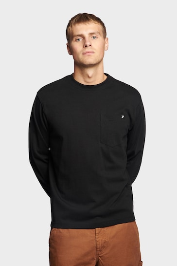 Penfield Black Chest Pocket Long-Sleeved T-Shirt