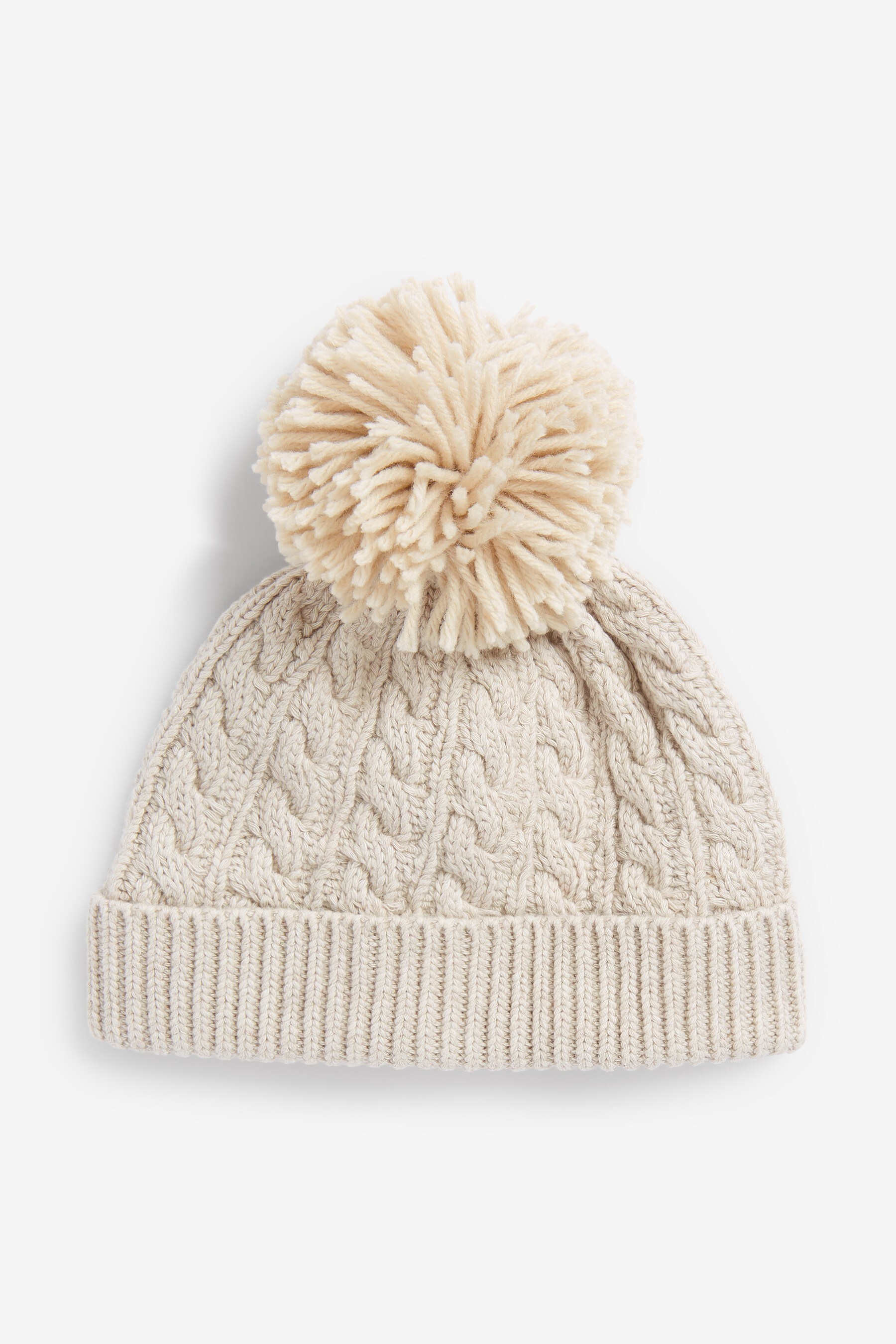 Buy Cable Knitted Hat With Pom (Newborn) from the Next UK online shop