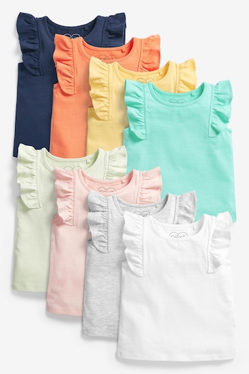 Multi 8 Pack Cotton Basic Vests (3mths-7yrs)