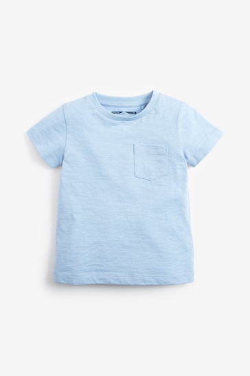 Mid Blue Short Sleeve Plain T-Shirt (3mths-7yrs)