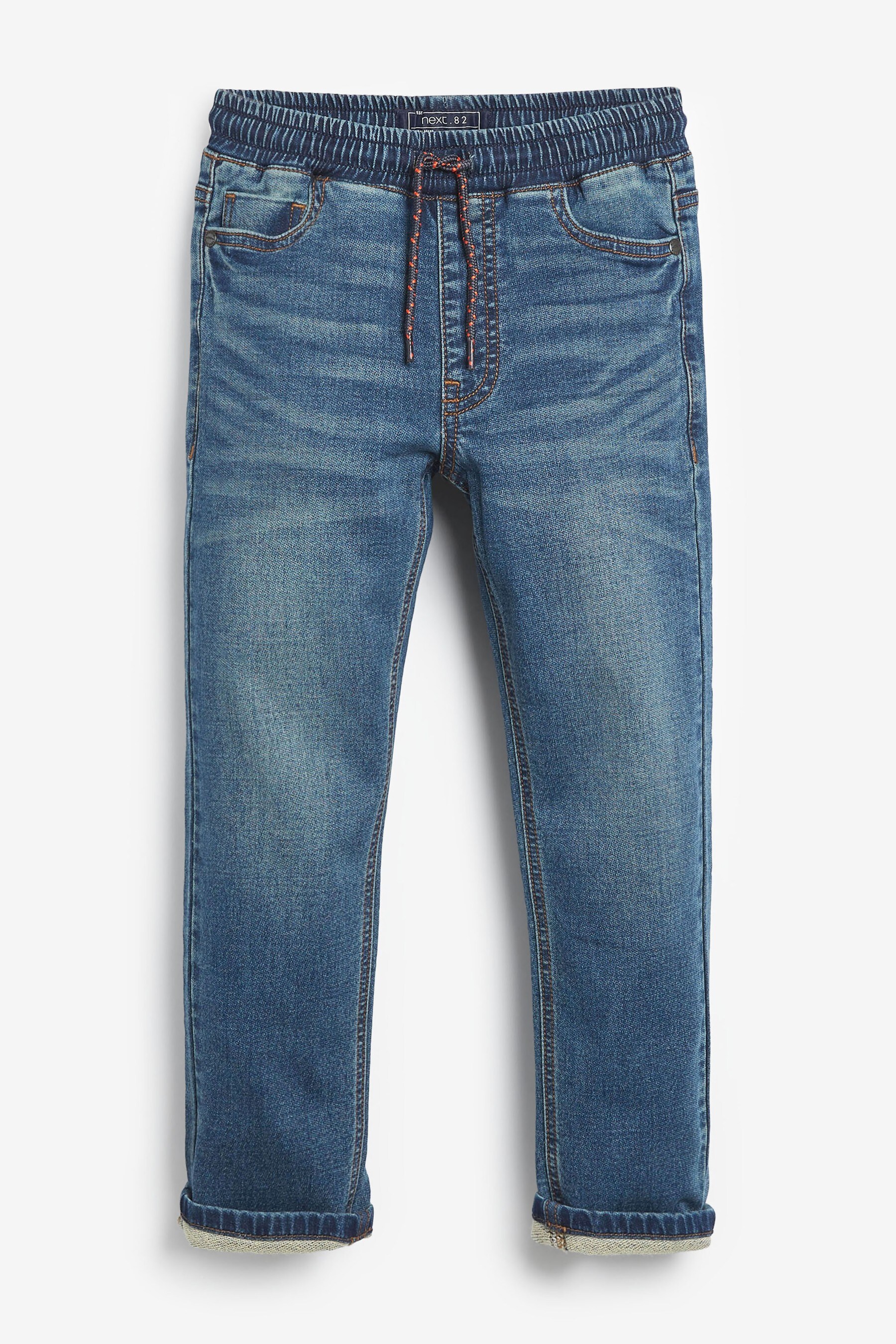 Buy Mid Vintage Blue Regular Fit Stretch Elasticated Waist Jeans (3 ...