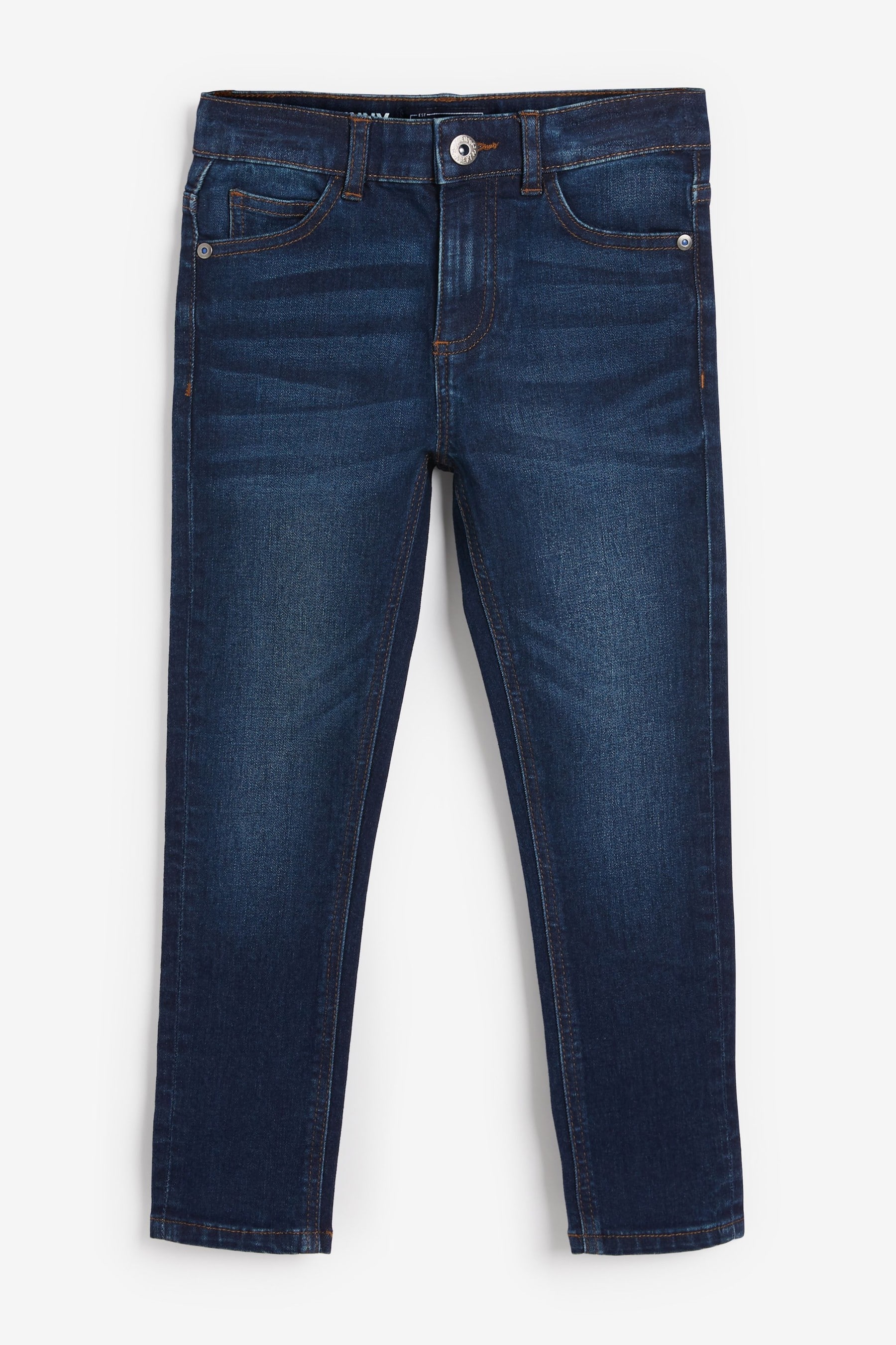 Buy Blue Indigo Skinny Fit Cotton Rich Stretch Jeans (3-17yrs) from the ...