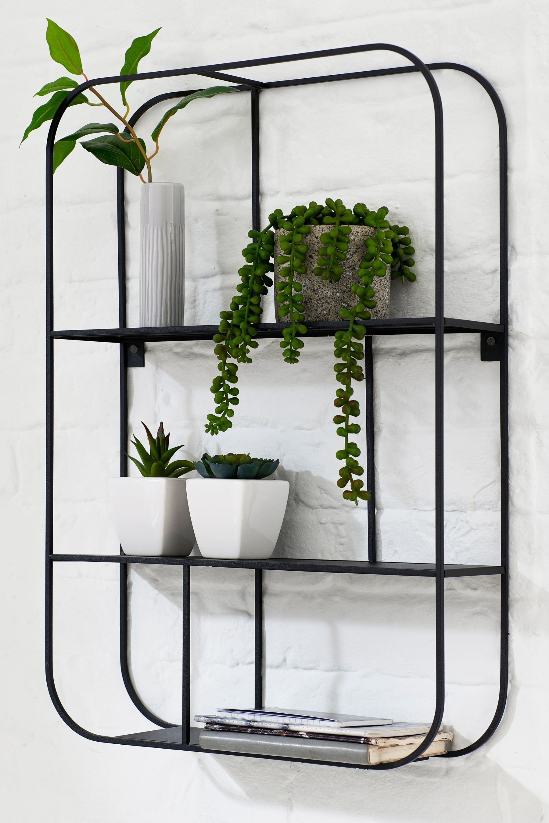 Black online metal shelf