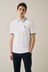 White/Green Tipped Regular Fit Polo Shirt