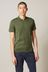 Olive Green Knitted Zip Polo Shirt
