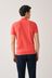 Coral Pink Short Sleeved Knitted Polo Shirt