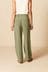 Green Tailored Utility Cargo Straight Trousers