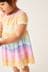 Rainbow Short Sleeve Rib Jersey Dress 100ml (3mths-7yrs)