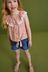 Pink Ditsy Frill Collar Tie Front Blouse (3-16yrs)