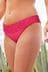 Pink Shirred High Leg Bikini Bottoms