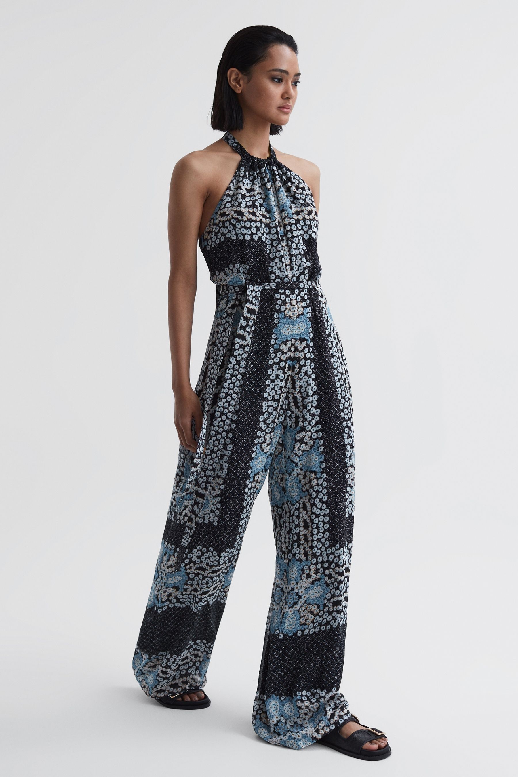 Reiss top chocolate jumpsuit