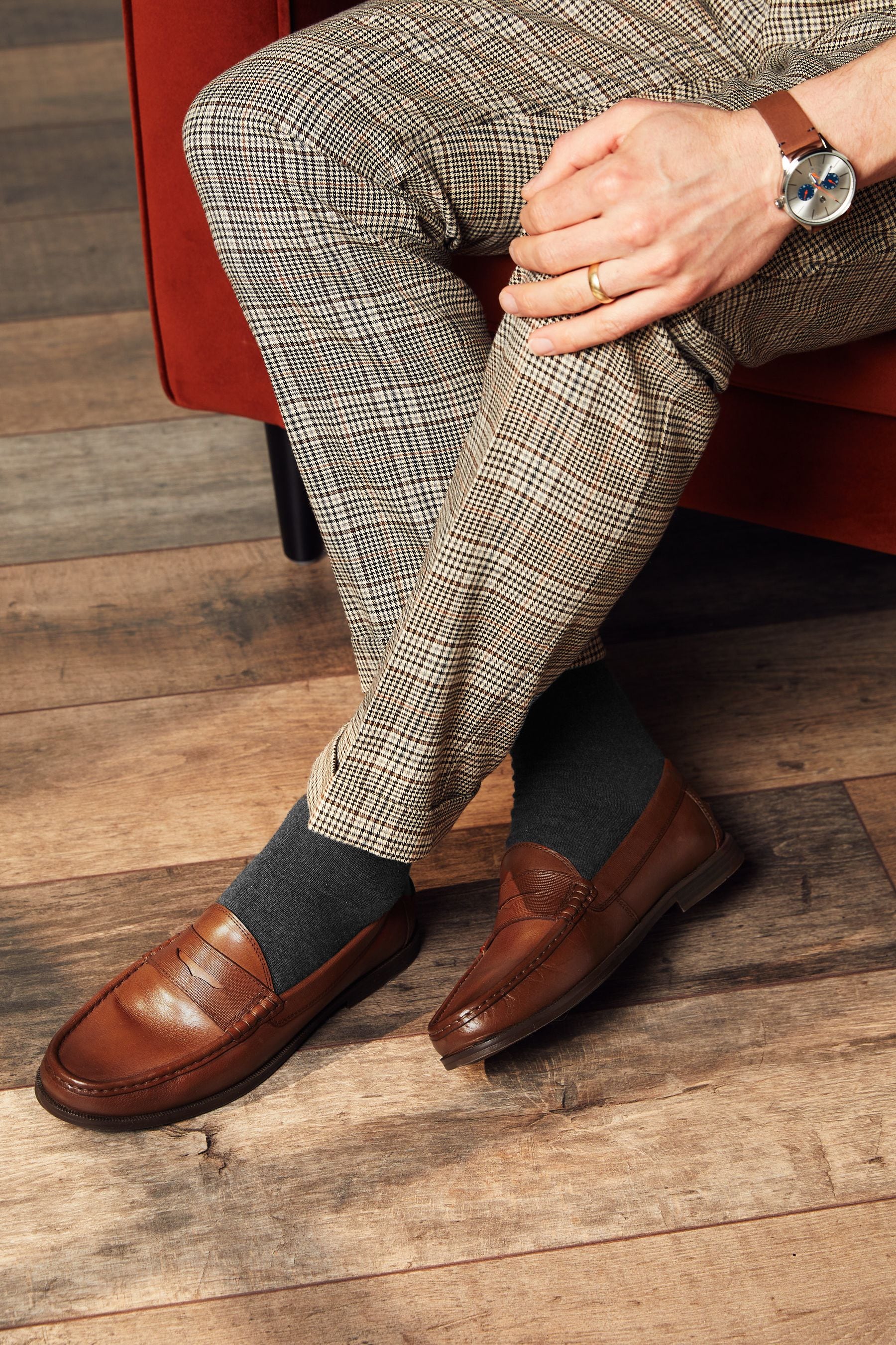 Tan colour online loafer shoes