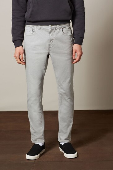 Light Grey Slim Coloured Stretch Jeans