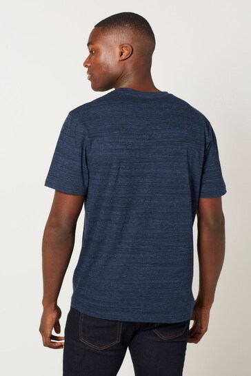 Navy Blue Single Stag Marl T-Shirt