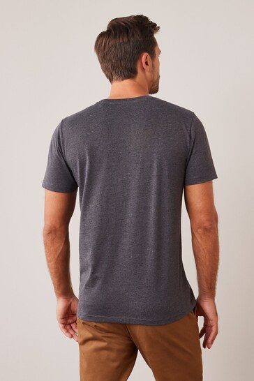 Grey Charcoal Marl Essential Crew Neck T-Shirt