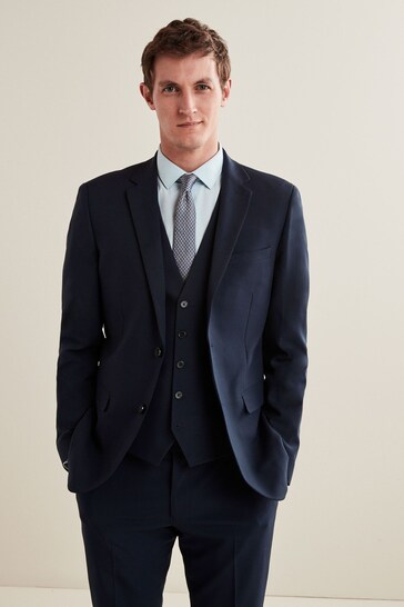 Buy Navy Slim Essential Suit: Jacket from the Next UK online shop