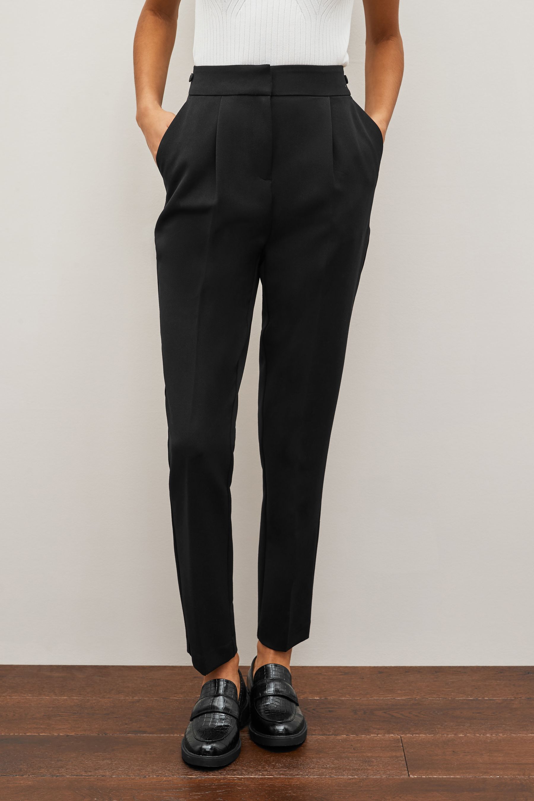 Buy Black Tailored Hourglass Slim Trousers from the Next UK online shop