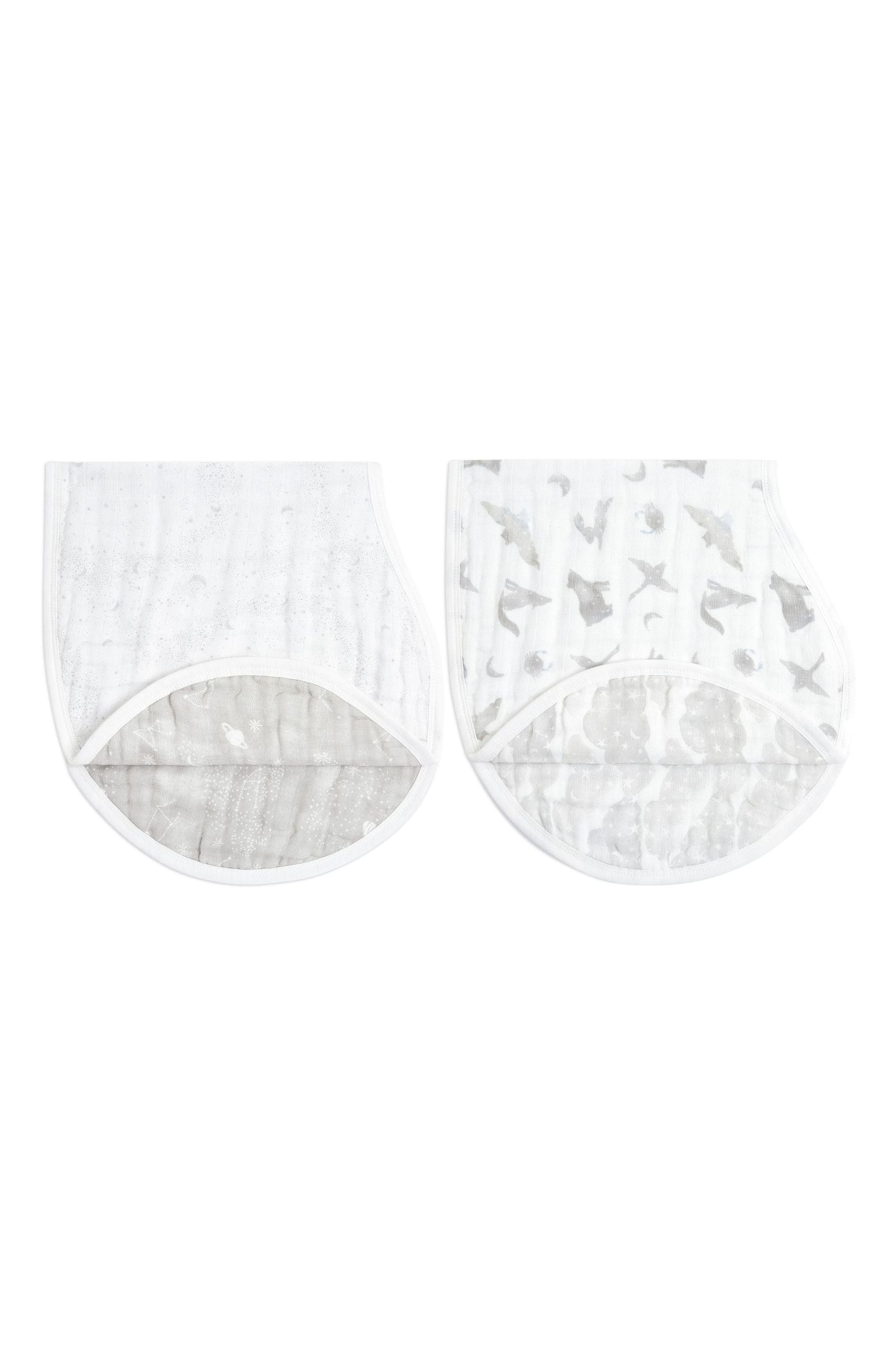 Buy aden+anais White Burpy Bibs Organic Cotton Muslin 2 Pack from the