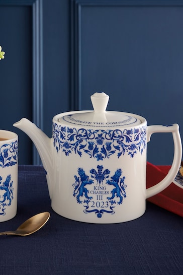 Spode Blue King's Coronation Teapot